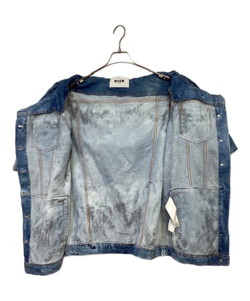 MSGM（エムエスジーエム）MSGM (エムエスジーエム) デニムジャケット ブルー サイズ:38の古着・服飾アイテム