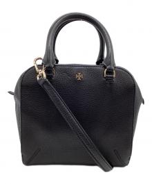 TORY BURCH（トリーバーチ）の古着「ロビンソン ペブルド ミニ サッチェル 2WAYバッグ」｜ブラック