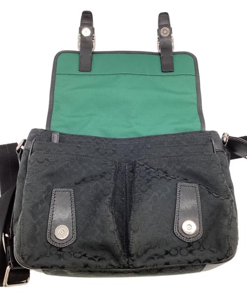 COACH（コーチ）COACH (コーチ) ミニシグネチャー ショルダーバッグ ブラックの古着・服飾アイテム