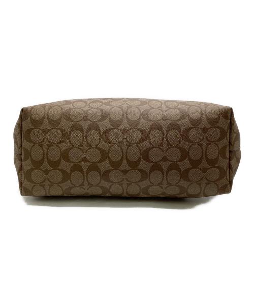 COACH（コーチ）COACH (コーチ) シグネチャー トートバッグ ベージュ×ライトブルーの古着・服飾アイテム