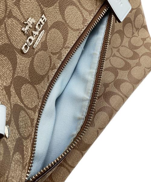 COACH（コーチ）COACH (コーチ) シグネチャー トートバッグ ベージュ×ライトブルーの古着・服飾アイテム