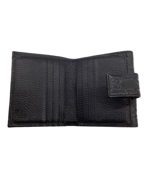 GUCCI（グッチ）GUCCI (グッチ) Guccissima（グッチシマ）3つ折り財布 ブラックの古着・服飾アイテム