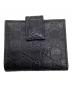 GUCCI (グッチ) Guccissima（グッチシマ）3つ折り財布 ブラック：27000円