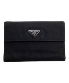 PRADA（プラダ）の古着「3つ折り財布」｜ブラック