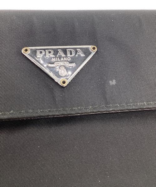 PRADA（プラダ）PRADA (プラダ) 3つ折り財布 ブラックの古着・服飾アイテム