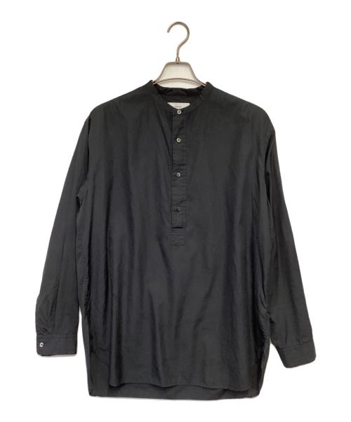 Graphpaper（グラフペーパー）Graphpaper (グラフペーパー) Broad Band Collar Shirt（ブロード バンド カラー シャツ） ブラック サイズ:2の古着・服飾アイテム