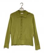 ALLEGEアレッジ）の古着「Openwork Cardigan（透かし編みカーディガン）」｜グリーン