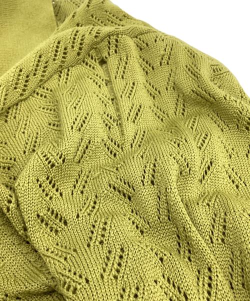 ALLEGE（アレッジ）ALLEGE (アレッジ) Openwork Cardigan（透かし編みカーディガン） グリーン サイズ:3の古着・服飾アイテム