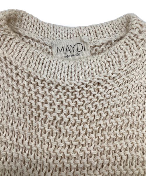 MAYDI（マイディ）MAYDI (マイディ) バンブー ボトルネック ニット ベスト アイボリー サイズ:Lの古着・服飾アイテム
