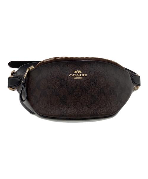 COACH（コーチ）COACH (コーチ) シグネチャー ボディーバッグ ブラウンの古着・服飾アイテム