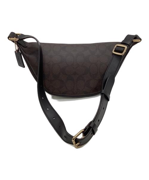 COACH（コーチ）COACH (コーチ) シグネチャー ボディーバッグ ブラウンの古着・服飾アイテム