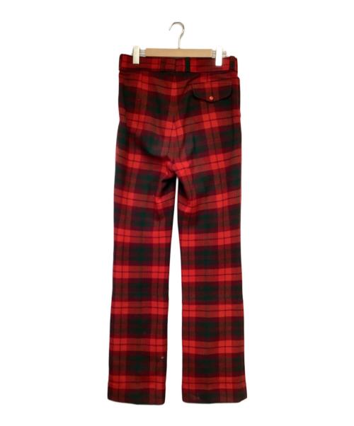 MONCLER（モンクレール）MONCLER (モンクレール) ウール チェック スキー パンツ レッド サイズ:86（要実寸値確認）の古着・服飾アイテム