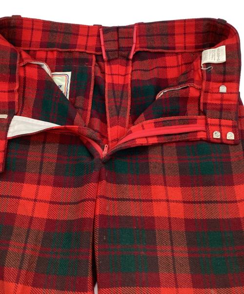 MONCLER（モンクレール）MONCLER (モンクレール) ウール チェック スキー パンツ レッド サイズ:86（要実寸値確認）の古着・服飾アイテム