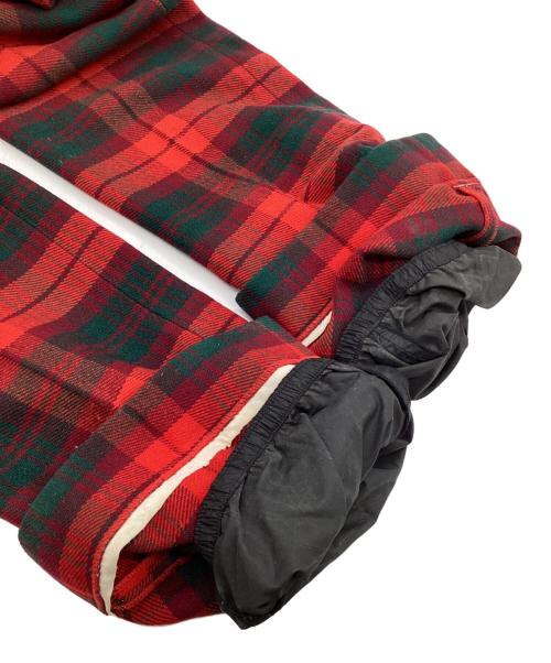 MONCLER（モンクレール）MONCLER (モンクレール) ウール チェック スキー パンツ レッド サイズ:86（要実寸値確認）の古着・服飾アイテム