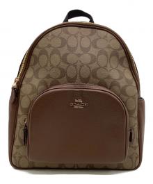 COACH（コーチ）の古着「シグネチャー バックパック」｜ベージュ