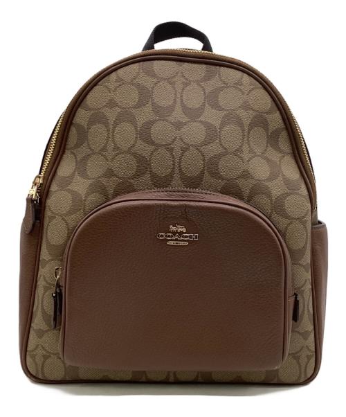 COACH（コーチ）COACH (コーチ) シグネチャー バックパック ベージュの古着・服飾アイテム