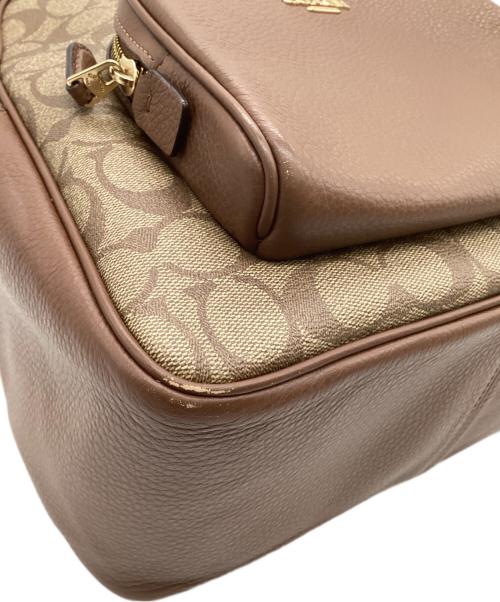 COACH（コーチ）COACH (コーチ) シグネチャー バックパック ベージュの古着・服飾アイテム