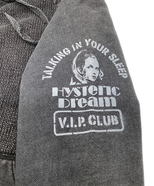Hysteric Glamour（ヒステリックグラマー）Hysteric Glamour (ヒステリックグラマー) original Blues (オリジナルブルース) ニット切替パーカー グレー サイズ:FREEの古着・服飾アイテム
