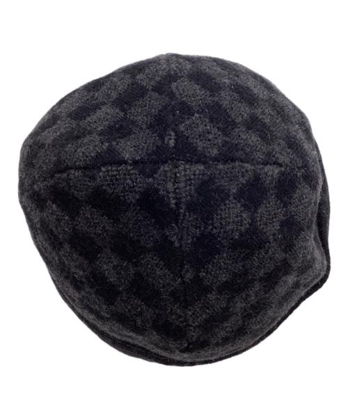 LOUIS VUITTON（ルイ ヴィトン）LOUIS VUITTON (ルイ ヴィトン) Bonnet Petit Damier（ボネ プティ ダミエ）ビーニー ブラック×グレーの古着・服飾アイテム