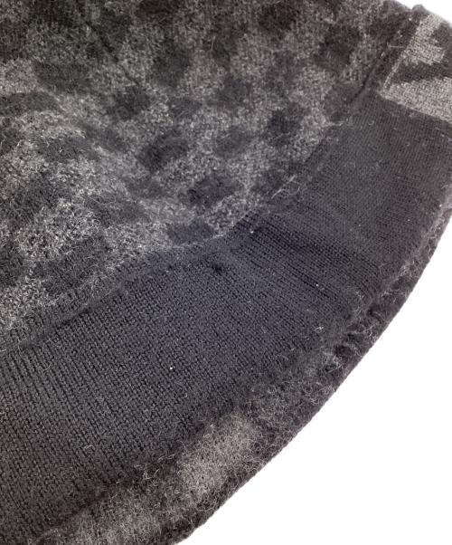 LOUIS VUITTON（ルイ ヴィトン）LOUIS VUITTON (ルイ ヴィトン) Bonnet Petit Damier（ボネ プティ ダミエ）ビーニー ブラック×グレーの古着・服飾アイテム
