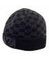 LOUIS VUITTON（ルイ ヴィトン）の古着「Bonnet Petit Damier（ボネ プティ ダミエ）ビーニー」｜ブラック×グレー