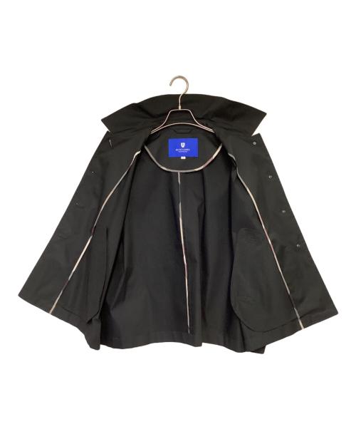 BLUE LABEL CRESTBRIDGE（ブルーレーベルクレストブリッジ）BLUE LABEL CRESTBRIDGE (ブルーレーベルクレストブリッジ) ストレッチツイルAラインコート ブラック サイズ:38の古着・服飾アイテム