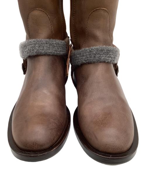 BRUNELLO CUCINELLI（ブルネロクチネリ）BRUNELLO CUCINELLI (ブルネロクチネリ) ロングブーツ ブラウン サイズ:38 1/2の古着・服飾アイテム