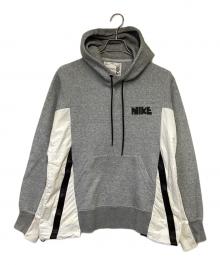 NIKE×sacai（ナイキ×サカイ）の古着「NRG Pullover Hoodie（NRG プルオーバー フーディー）」｜グレー×ホワイト