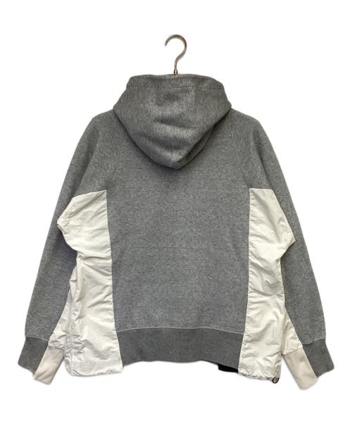 NIKE（ナイキ）NIKE (ナイキ) sacai (サカイ) NRG Pullover Hoodie（NRG プルオーバー フーディー） グレー×ホワイト サイズ:Mの古着・服飾アイテム