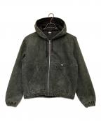 stussyステューシー）の古着「Washed Canvas Insulated Jacket（ウォッシュド キャンバス インシュレイティド ジャケット）」｜グレー