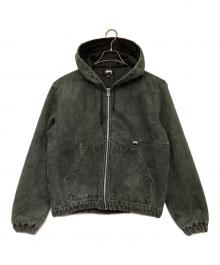 stussy（ステューシー）の古着「Washed Canvas Insulated Jacket（ウォッシュド キャンバス インシュレイティド ジャケット）」｜グレー