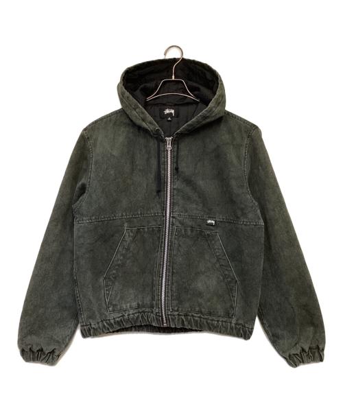 stussy（ステューシー）stussy (ステューシー) Washed Canvas Insulated Jacket（ウォッシュド キャンバス インシュレイティド ジャケット） グレー サイズ:Mの古着・服飾アイテム