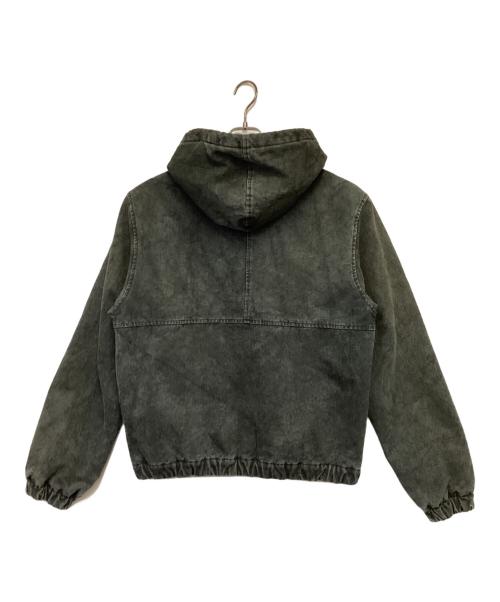 stussy（ステューシー）stussy (ステューシー) Washed Canvas Insulated Jacket（ウォッシュド キャンバス インシュレイティド ジャケット） グレー サイズ:Mの古着・服飾アイテム