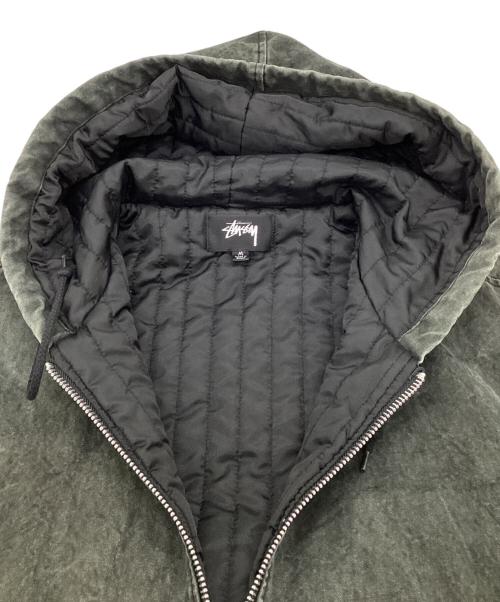 stussy（ステューシー）stussy (ステューシー) Washed Canvas Insulated Jacket（ウォッシュド キャンバス インシュレイティド ジャケット） グレー サイズ:Mの古着・服飾アイテム