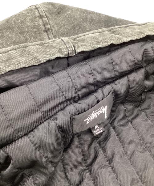 stussy（ステューシー）stussy (ステューシー) Washed Canvas Insulated Jacket（ウォッシュド キャンバス インシュレイティド ジャケット） グレー サイズ:Mの古着・服飾アイテム