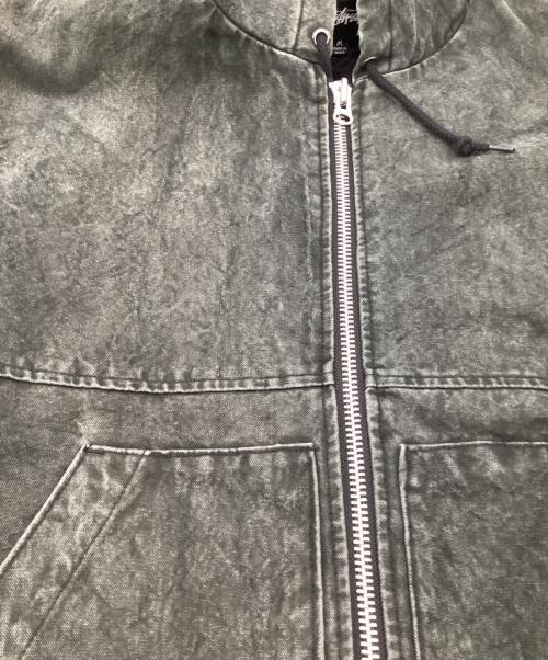 stussy（ステューシー）stussy (ステューシー) Washed Canvas Insulated Jacket（ウォッシュド キャンバス インシュレイティド ジャケット） グレー サイズ:Mの古着・服飾アイテム
