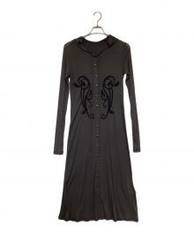 TANAKADAISUKE×STUDIOS（タナカダイスケ×ステュディオス）の古着「別注 iron embroidery cotton sheer onpiec（アイアン エンブロイダリー コットン シアー ワンピース）」｜グレー