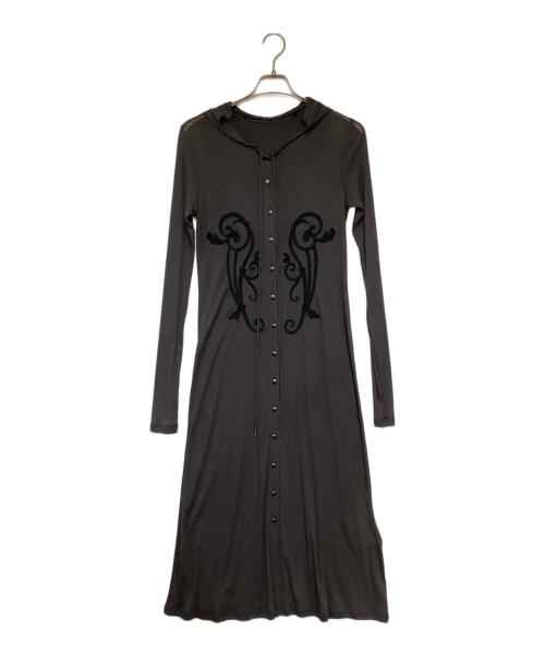TANAKADAISUKE（タナカダイスケ）TANAKADAISUKE (タナカダイスケ) STUDIOS (ステュディオス) 別注 iron embroidery cotton sheer onpiec（アイアン エンブロイダリー コットン シアー ワンピース） グレー サイズ:Fの古着・服飾アイテム
