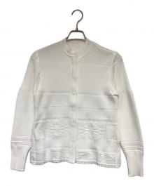 Mame Kurogouchi（マメクロゴウチ）の古着「Knit Lace Cardigan（ニット レース カーディガン）」｜ホワイト