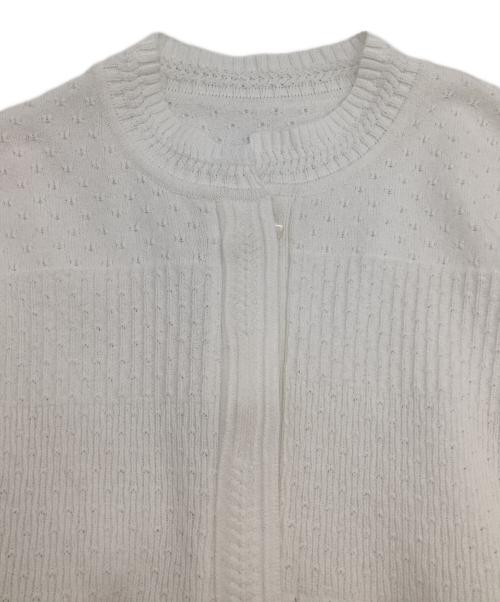 Mame Kurogouchi（マメクロゴウチ）Mame Kurogouchi (マメクロゴウチ) Knit Lace Cardigan（ニット レース カーディガン） ホワイト サイズ:2の古着・服飾アイテム