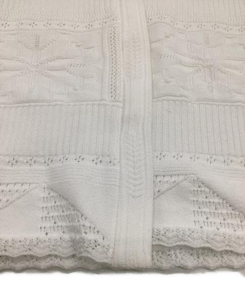 Mame Kurogouchi（マメクロゴウチ）Mame Kurogouchi (マメクロゴウチ) Knit Lace Cardigan（ニット レース カーディガン） ホワイト サイズ:2の古着・服飾アイテム