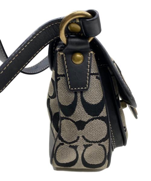 COACH（コーチ）COACH (コーチ) クロスボディ・ポシェット ブラック×グレーの古着・服飾アイテム