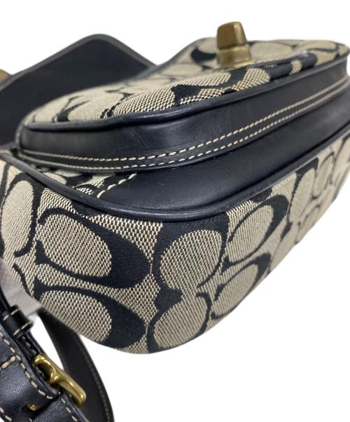 COACH（コーチ）COACH (コーチ) クロスボディ・ポシェット ブラック×グレーの古着・服飾アイテム