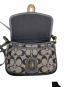 中古・古着 COACH (コーチ) クロスボディ・ポシェット ブラック×グレー：10000円