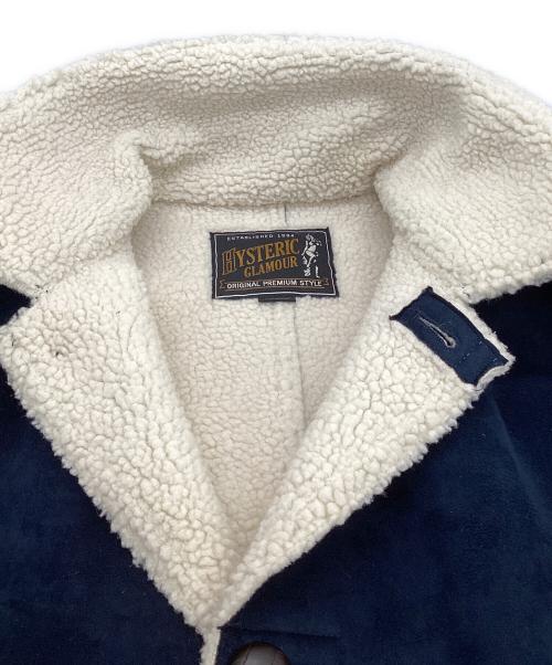 Hysteric Glamour（ヒステリックグラマー）Hysteric Glamour (ヒステリックグラマー) フェイクムートンランチコート ブルー サイズ:Mの古着・服飾アイテム