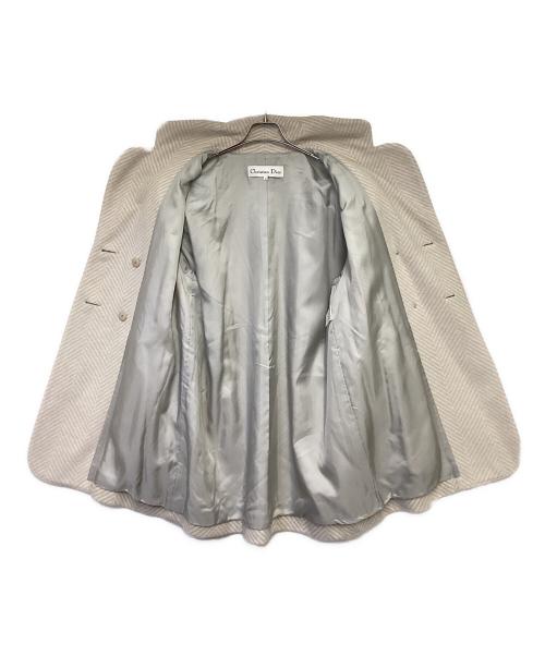 Christian Dior（クリスチャン ディオール）Christian Dior (クリスチャン ディオール) ダブルブレストコート アイボリー サイズ:9の古着・服飾アイテム