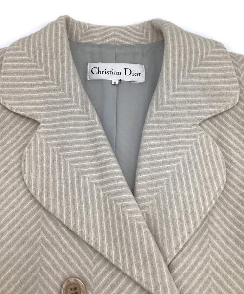 Christian Dior（クリスチャン ディオール）Christian Dior (クリスチャン ディオール) ダブルブレストコート アイボリー サイズ:9の古着・服飾アイテム
