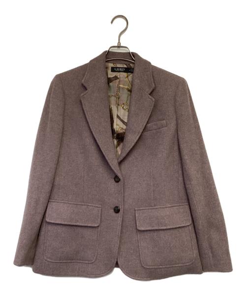LAUREN RALPH LAUREN（ローレン ラルフ ローレン）LAUREN RALPH LAUREN (ローレン ラルフ ローレン) 2B ツイードジャケット パープル サイズ:8の古着・服飾アイテム