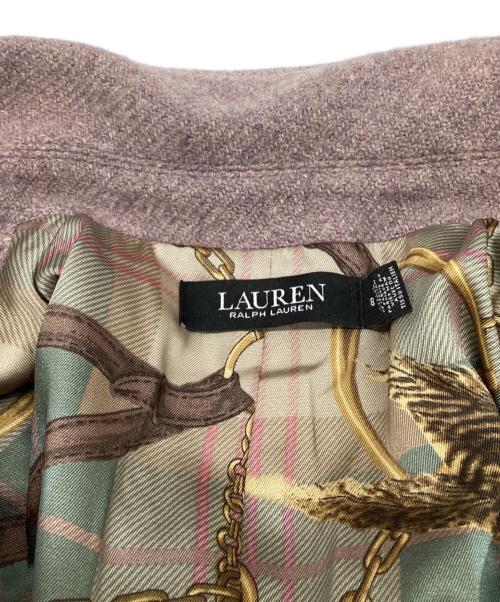 LAUREN RALPH LAUREN（ローレン ラルフ ローレン）LAUREN RALPH LAUREN (ローレン ラルフ ローレン) 2B ツイードジャケット パープル サイズ:8の古着・服飾アイテム