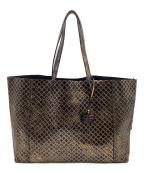BOTTEGA VENETAボッテガベネタ）の古着「イントレッチオミラージュ トートバッグ」｜ブラック×ゴールド